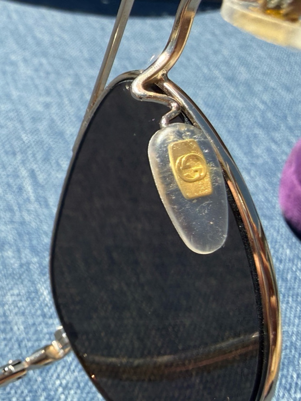 GUCCI Gold Frame Aviator Sunglasses with Brown Lenses ❤️ - Picture 7 of 15